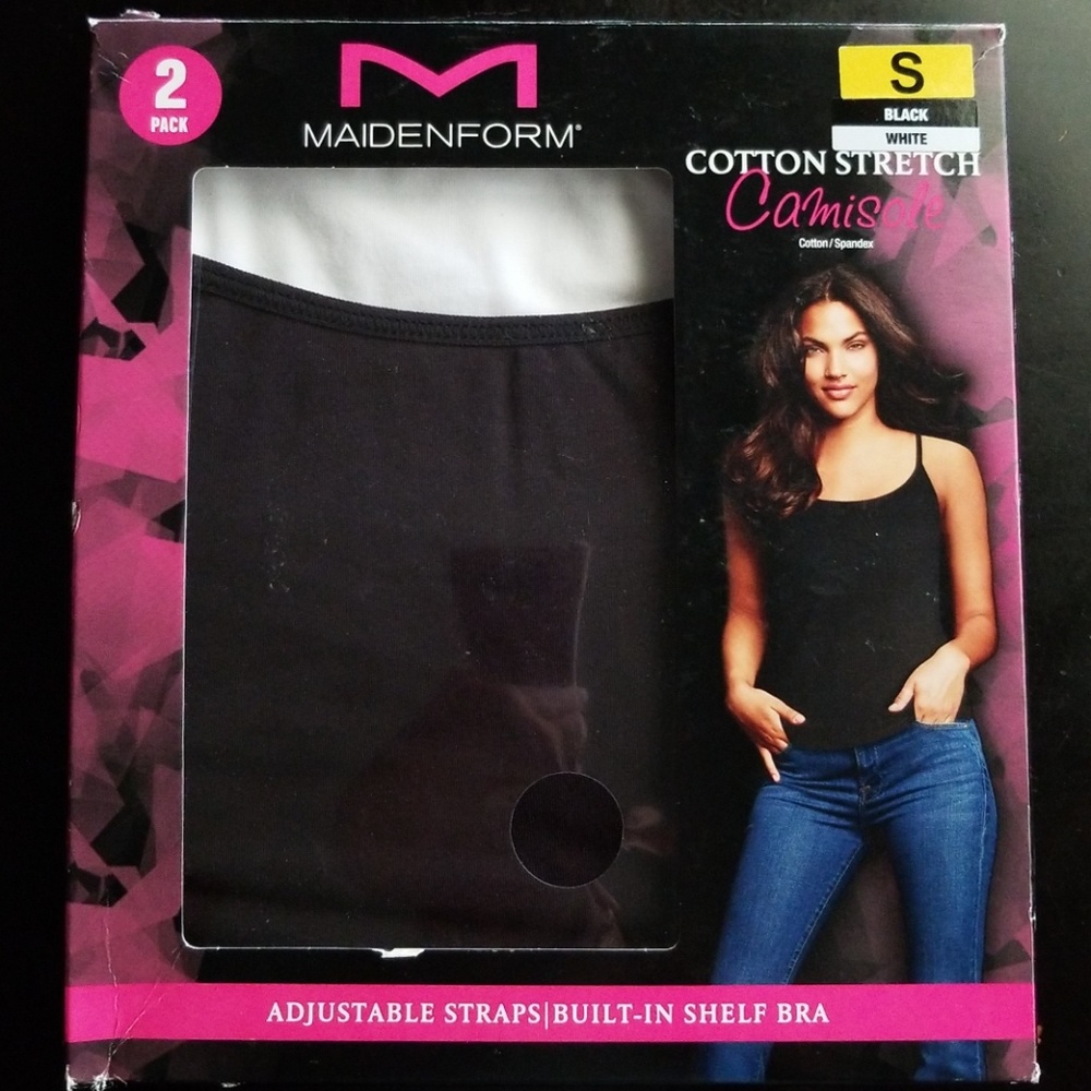 2 Pack Maidenform NEW Cotton Camisole Size Small